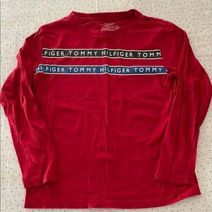 Tommy Hilfiger Kids Red Long Sleeve Shirt sz Medium
